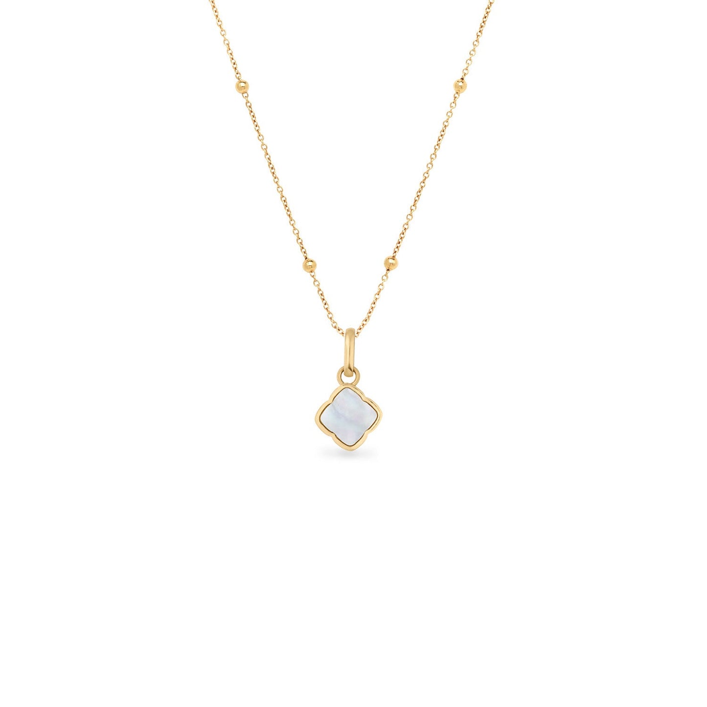 Pearl Clover Necklace (Gold)