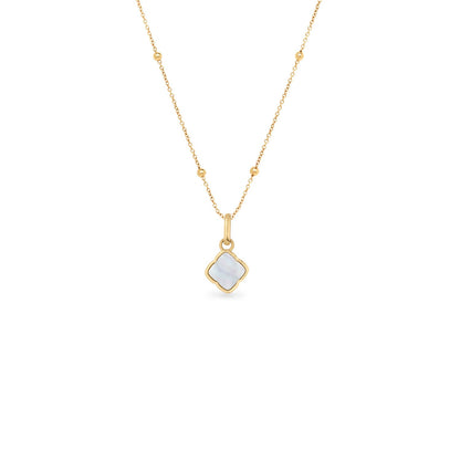 Pearl Clover Necklace (Gold)