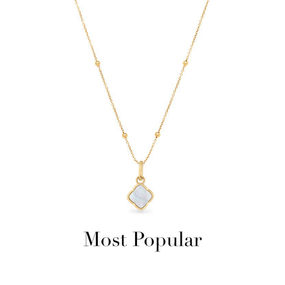 Pearl Clover Necklace (Gold)